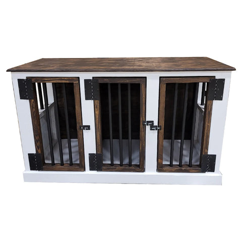 Triple Dog Crate Furniture is a modern dog kennel