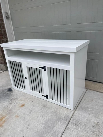 Single Dog Crate w/ Swing Door | Modern Dog House | Custom Dog Furniture