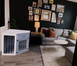 Single Corner Dog Crate w/ Swing Door, Modern Dog Crate, Custom Dog Furniture