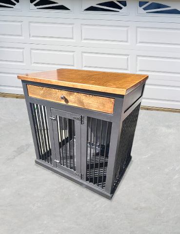 Wooden Dog Crate, Dog Kennel - Handmade Wooden Dog and Cat Crate Furniture - Luxury Single Dog Crate, Dog Crate, Wood Dog House