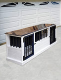 Farmhouse Double Crate w/ Swing Door, Single Dog Kennel Furniture, Farmhouse Dog Furniture