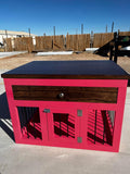 Single Dog Crate w/ Storage Drawer and Swing