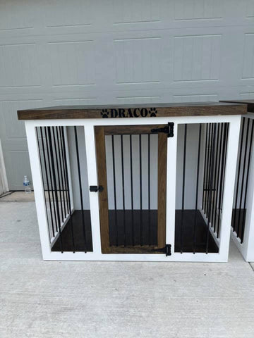 Single Dog Den w/ Swing Door | Dog Crate Furniture | Wooden Dog Crate | Single Dog Crate