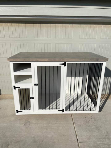 Dog Den w/ Swing Door | Dog Crate Furniture | Wooden Dog Crate | Custom Dog Kennel