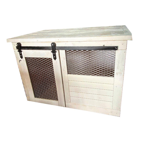 Single Dog Den w/ Barn Door | Single Dog Crate Furniture | Custom Dog Crate