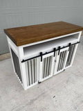 Double Dog Kennel Furniture, Dog Crate Furniture, Wood Double Dog Crate, Custom Dog Kennel