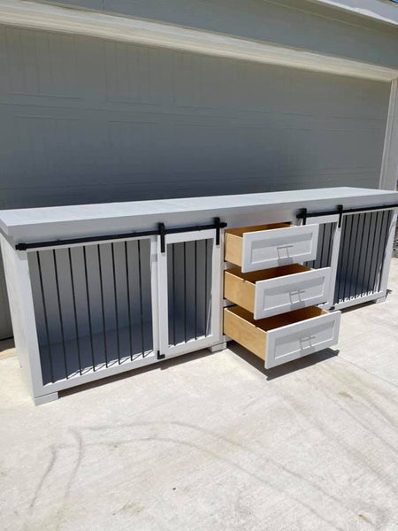 Custom double sales dog crate